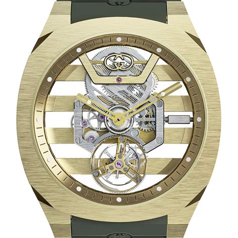 gucci 25h 34mm|gucci skeleton watch.